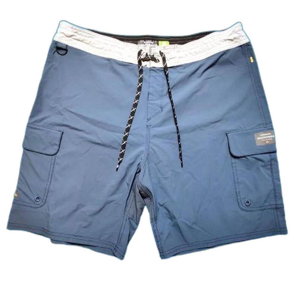 Quiksilver Waterman Men’s Boardshorts Size 36 Blue Gray 4-Way Stretch Cargo